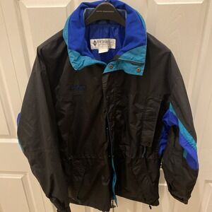 Columbia Ski Jacket Men's Small Black Shell Only No Lining Y2K Customized‎